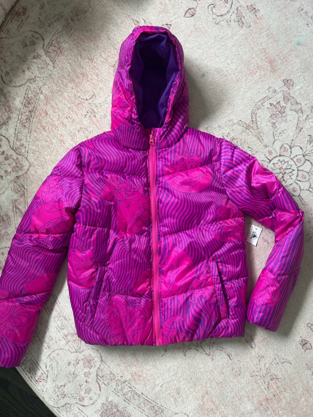 NWT Disney Alice and Wonderland Puffer Jacket